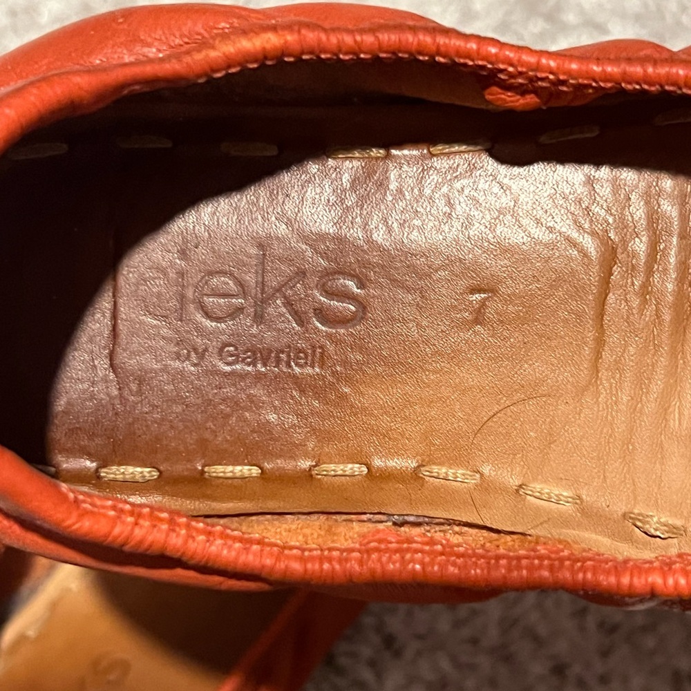 Women's Tieks Orange Leather Ballet Flats - Picture 8 of 8